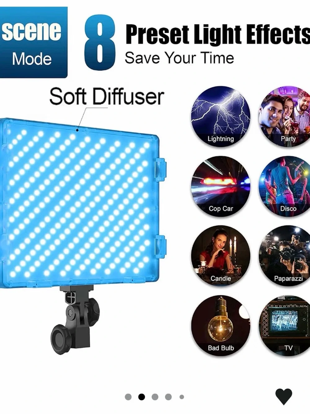 GVM R500R RGB LED Video Light Kit 2-Pack with Adjustable Stands